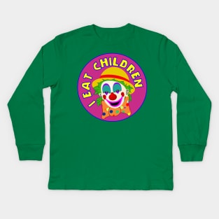 I eat children clown Kids Long Sleeve T-Shirt